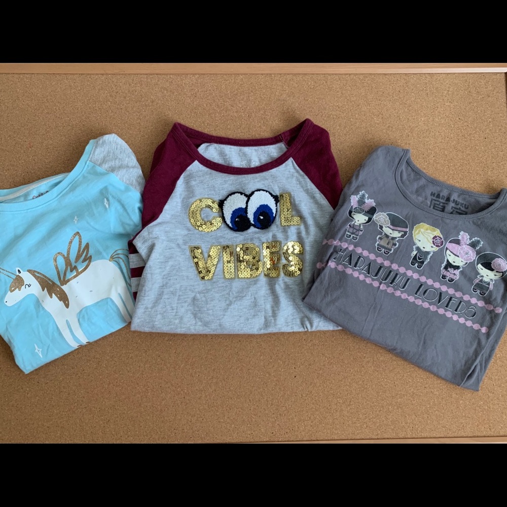 Girls Tops Justice, Cat & Jack and Harajuku
